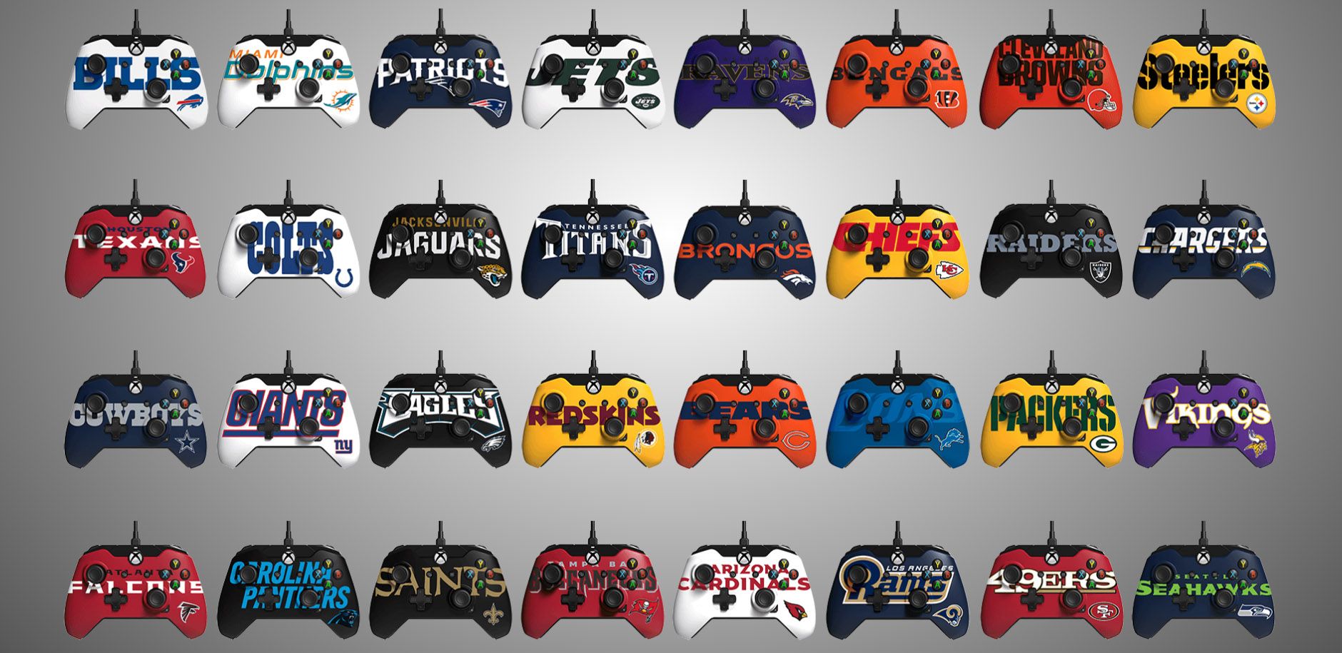 PDP Xbox One Controller - FACEPLATES FOR 32 NFL TEAMS