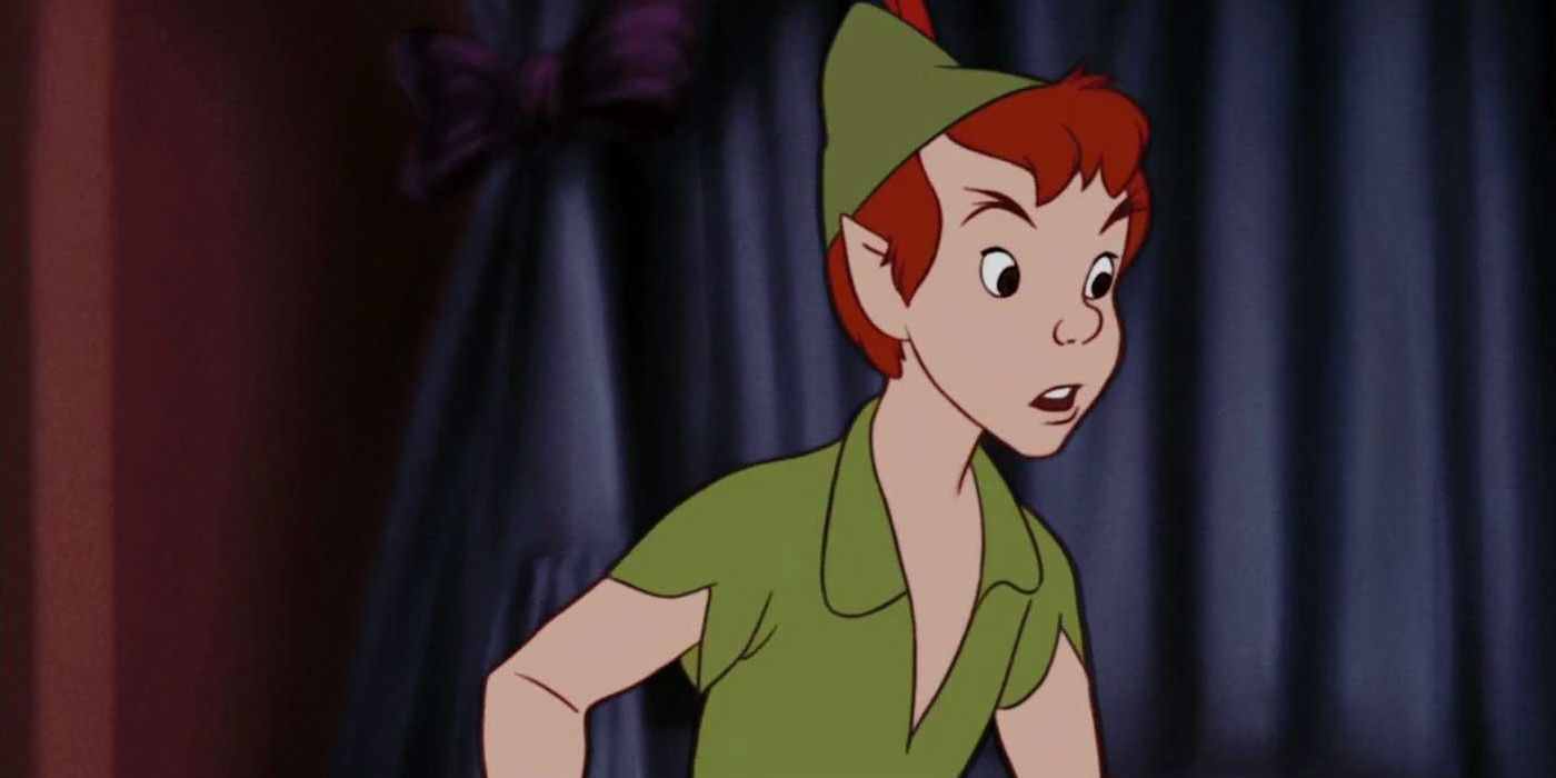 Peter Pan looks shocked in Peter Pan