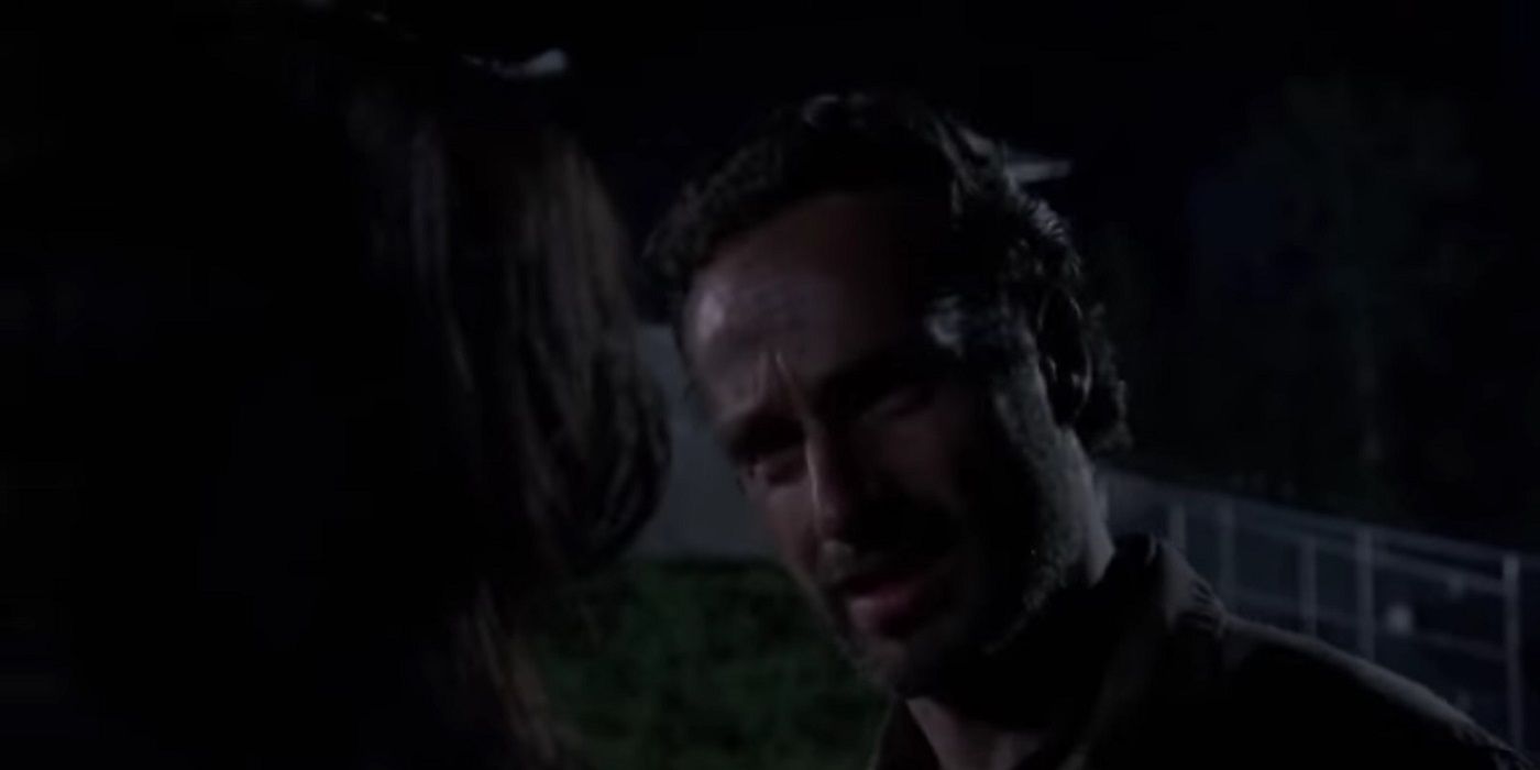 Rick talking about stuff and things to Lori on The Walking Dead