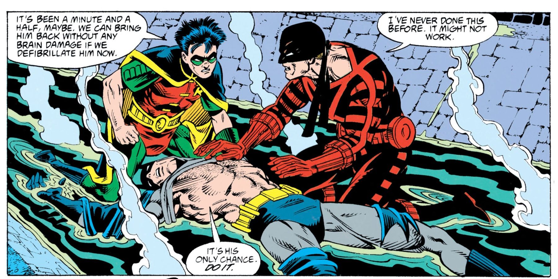 Robin saves Batman in Detective Comics #645