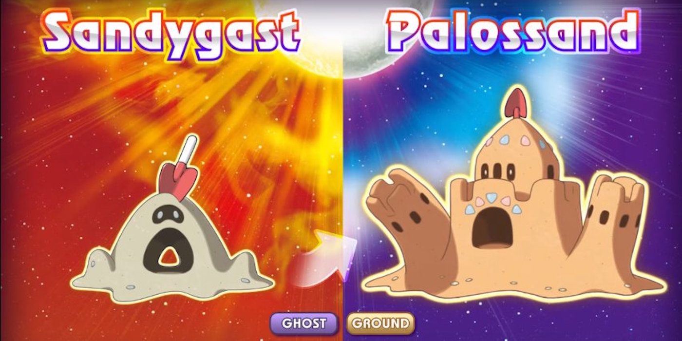 Sandygast and Palossand from Pokemon Sun and Moon