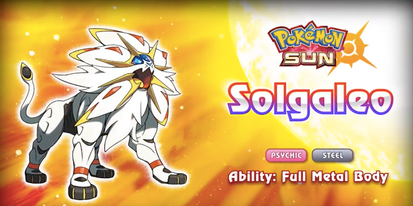 Solgaleo from Pokemon Sun and Moon