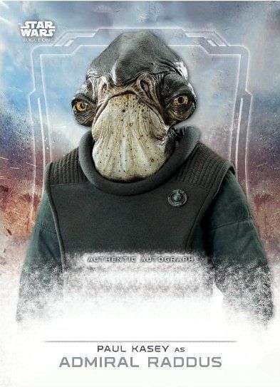 Star Wars Rogue One Admiral Raddus Card