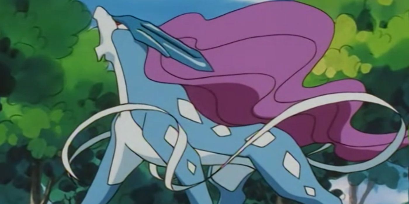 Suicune howling in the Pokémon anime.