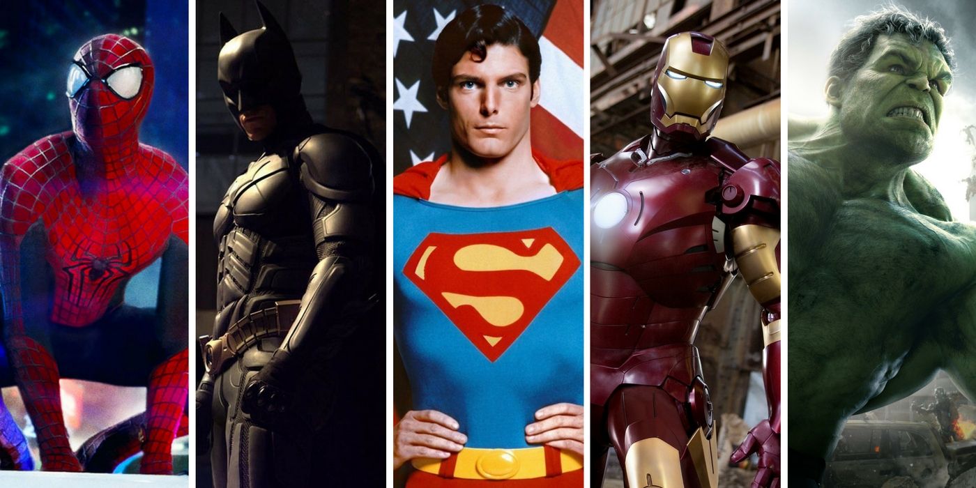 Superheroes - Spider-Man, Batman, Superman, Iron Man, Hulk