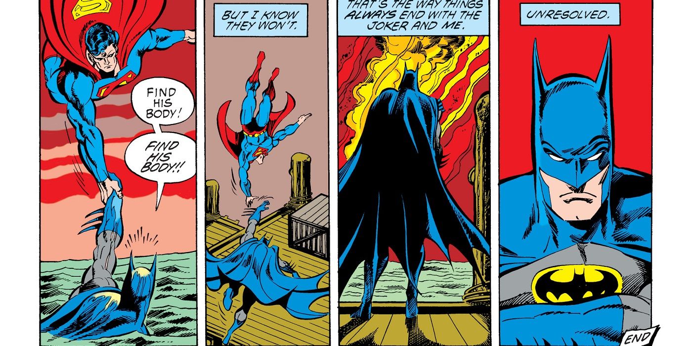 Superman helps Batman in A Death in the Family