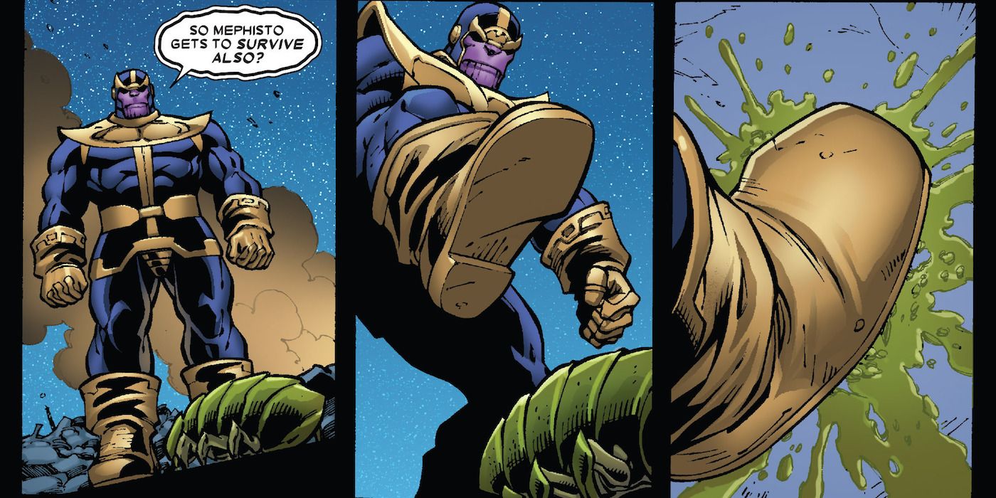 Thanos crushes Annihilus in The Infinity Finale