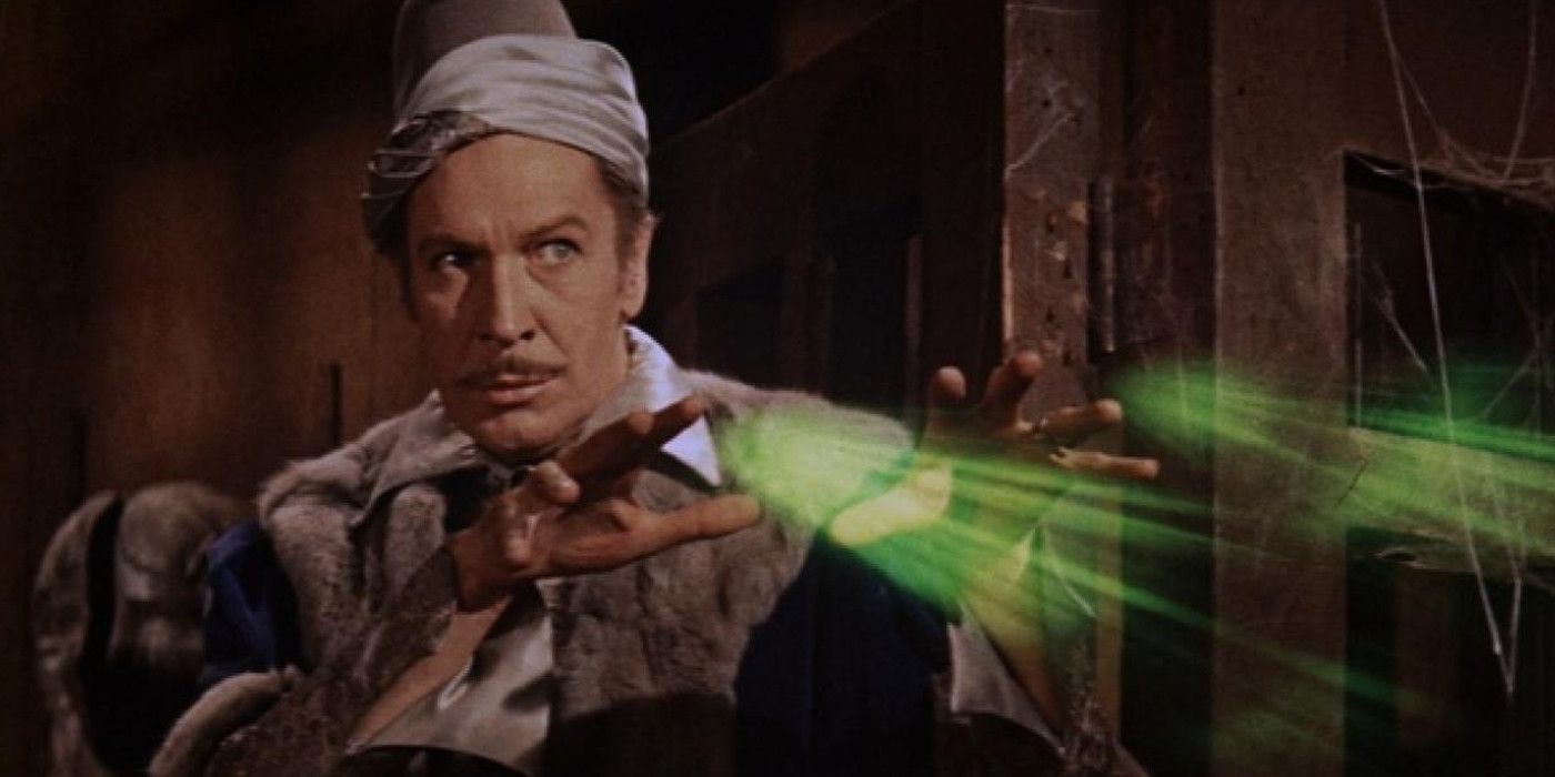 Vincent Price in The Raven casting a spell