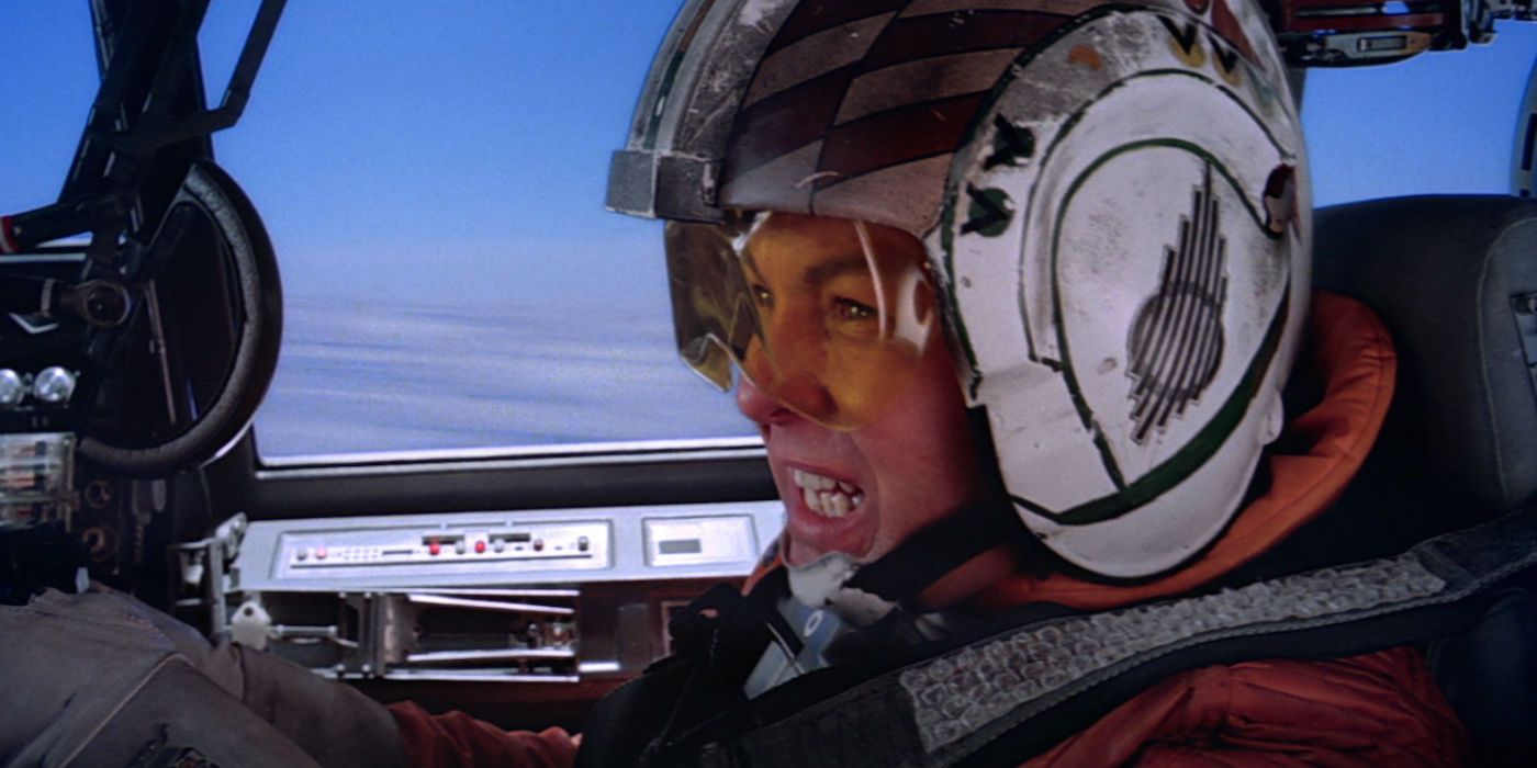 Wes Janson em um Snowspeeder em Hoth em Star Wars O Império Contra-Ataca