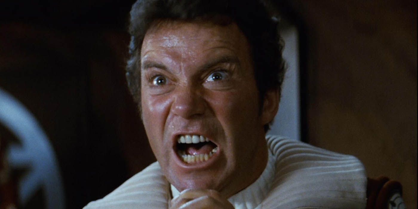 Kirk screams in anger in Star Trek II