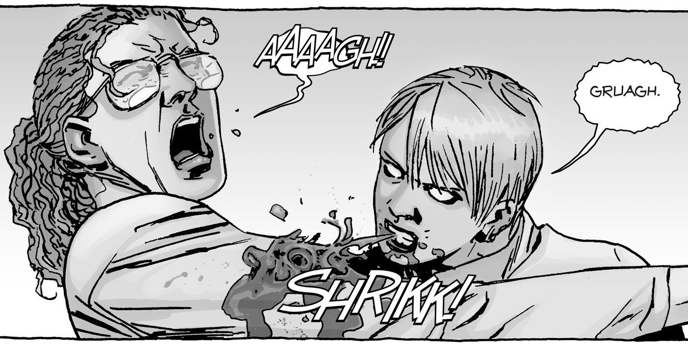 Zombified Holly is revealed in The Walking Dead #120