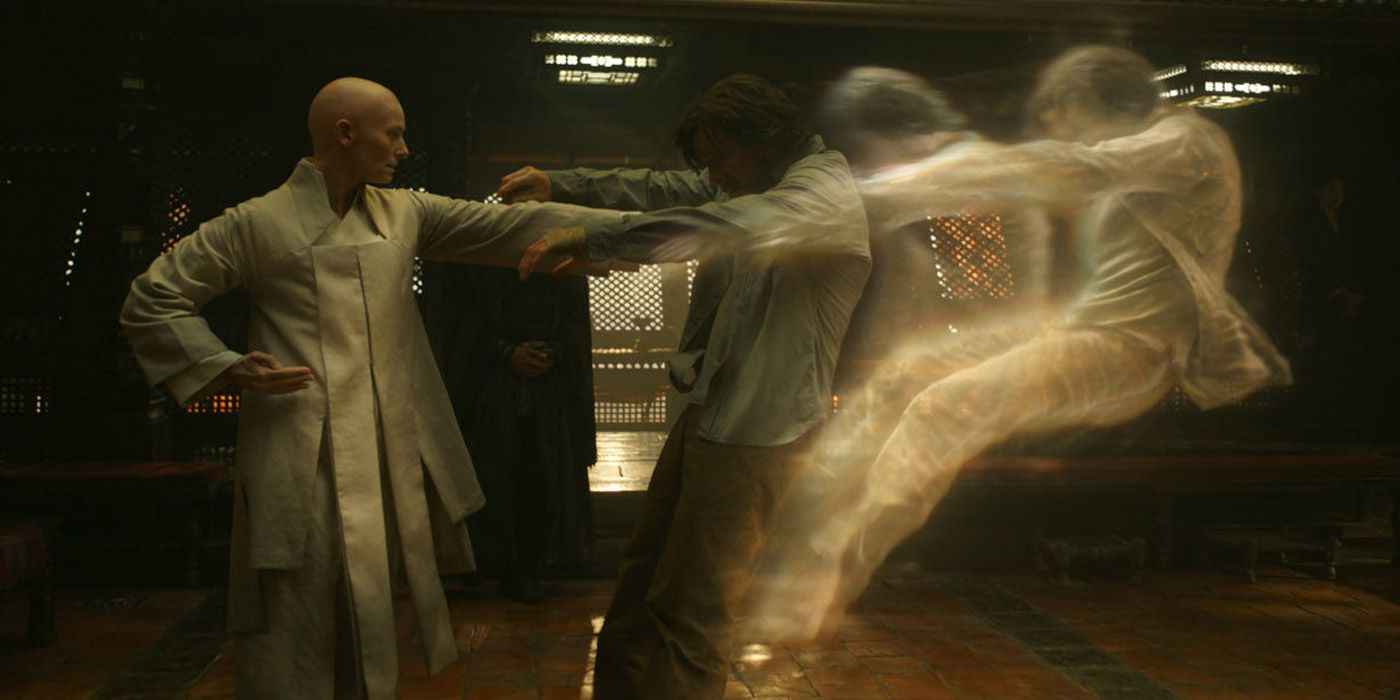 The Ancient One causes Stephen Strange to astral project in Doctor Strange