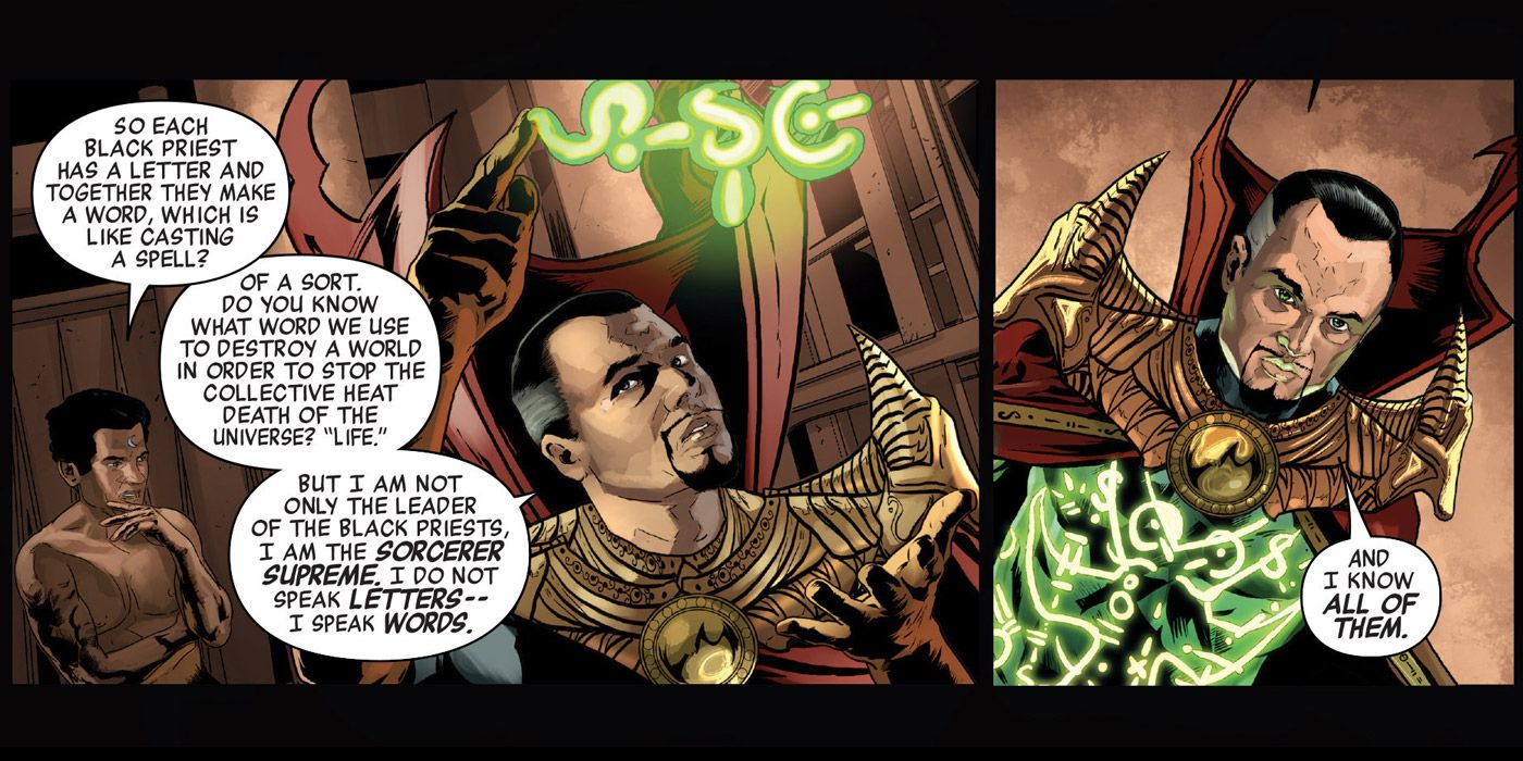Doctor Strange New Avengers Black Priests Language