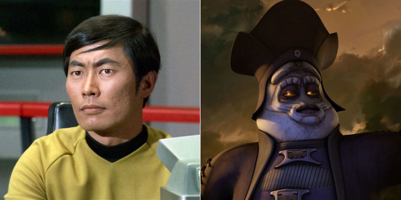 George Takei as Sulu in Star Trek and Lok Durd in Star Wars The Clone Wars 