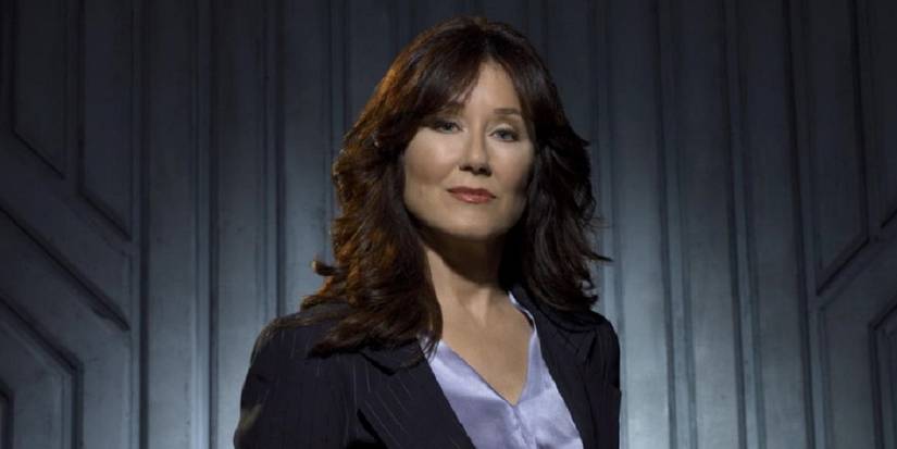 Mary McDonnell as Laura Roslin in Battlestar Galactica.