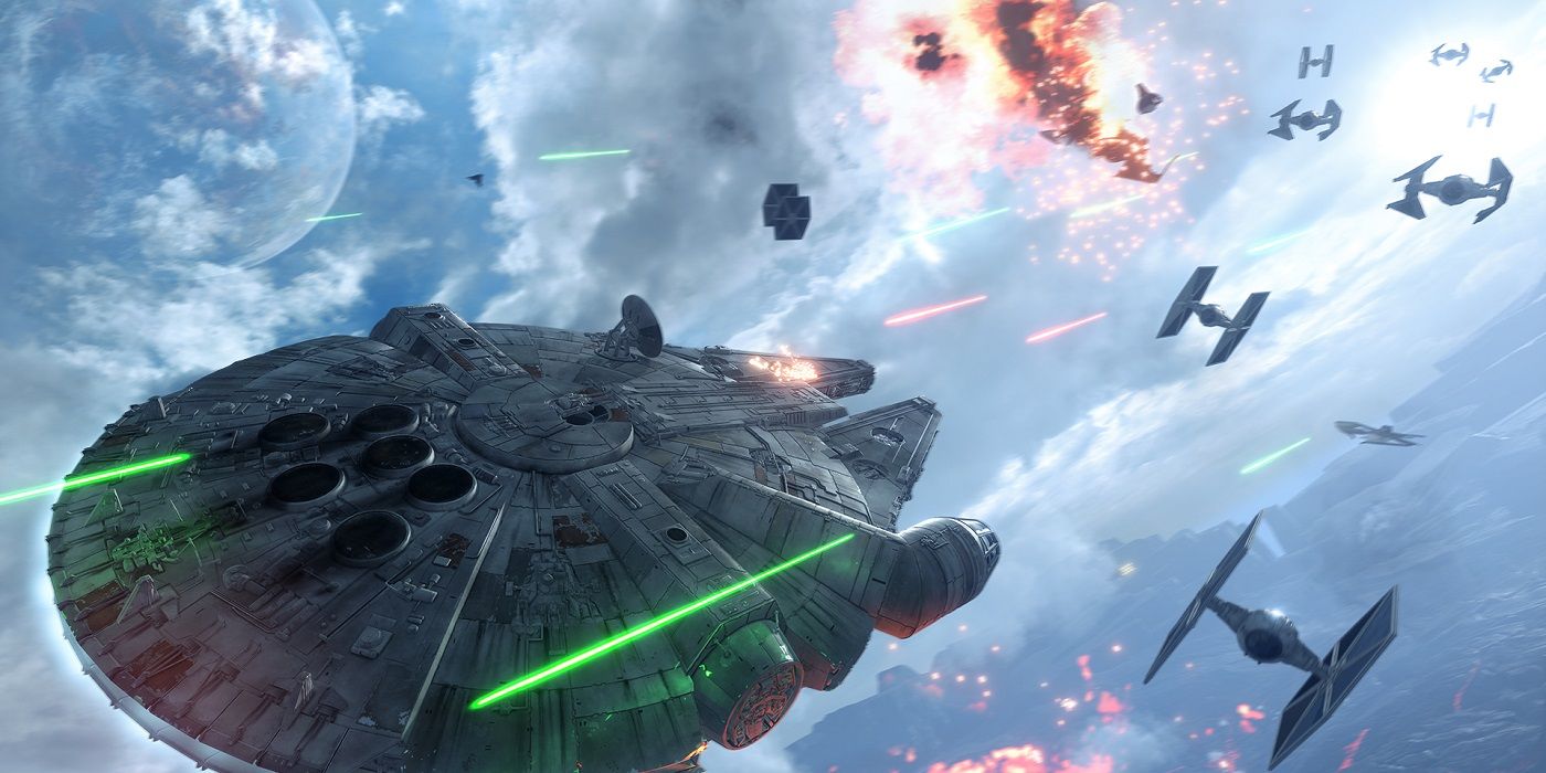 Star Wars Battlefront with Millennium Falcon