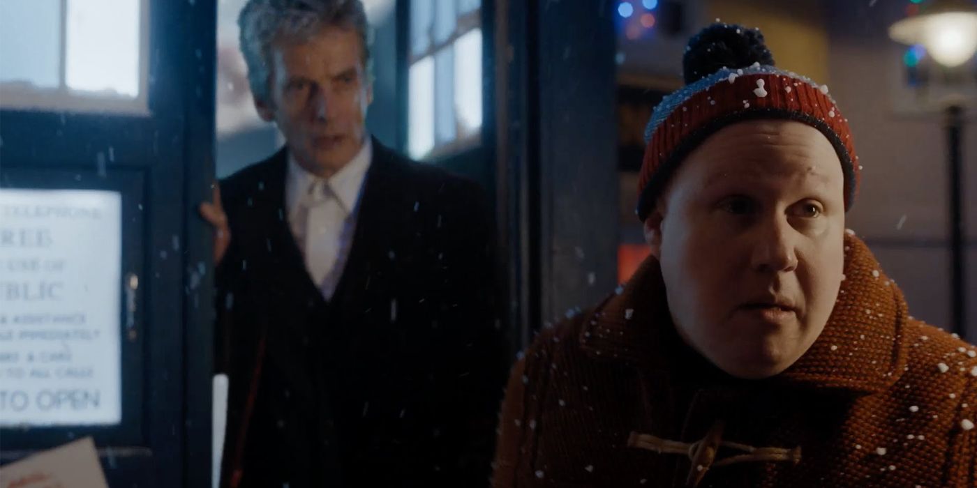 Peter Capaldi as The Doctor, Matt Lucas as Nardole, Doctor Who Christmas Special 2015 The Husbands of River Song