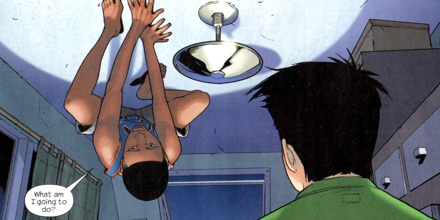 Ultimate Spider-Man Miles Morales learning his powers