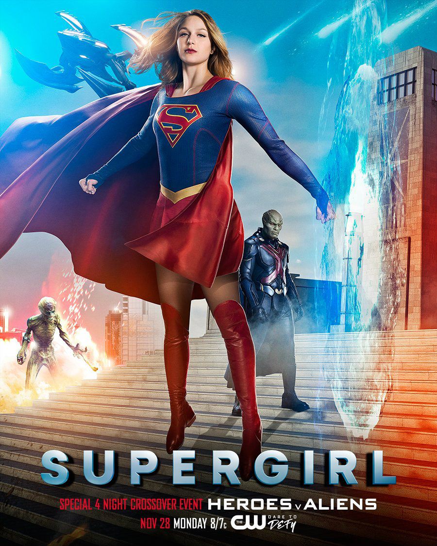 Supergirl is Ready to Battle the Dominators in DCTV Crossover Poster