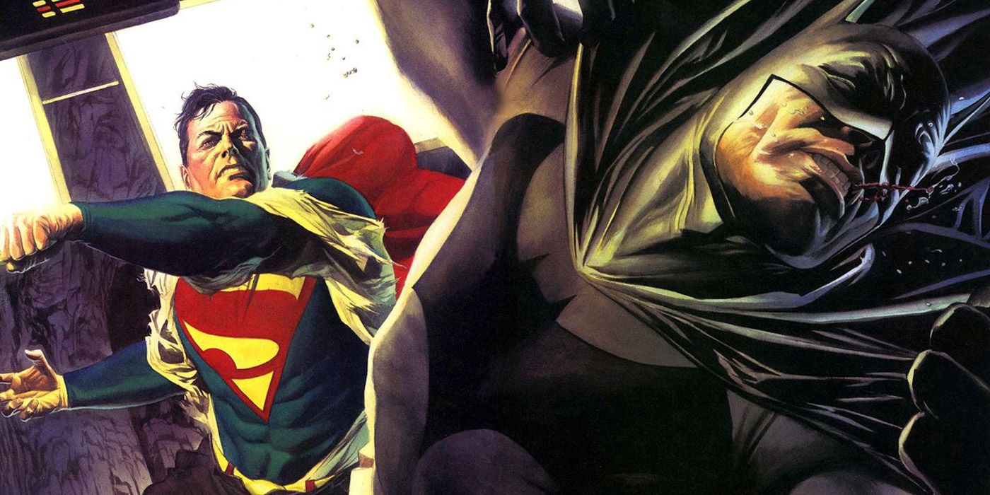 Superman Punching Batman