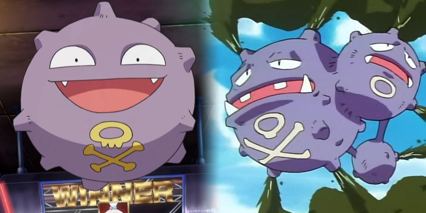Koffing and Weezing, from the Pokemon anime