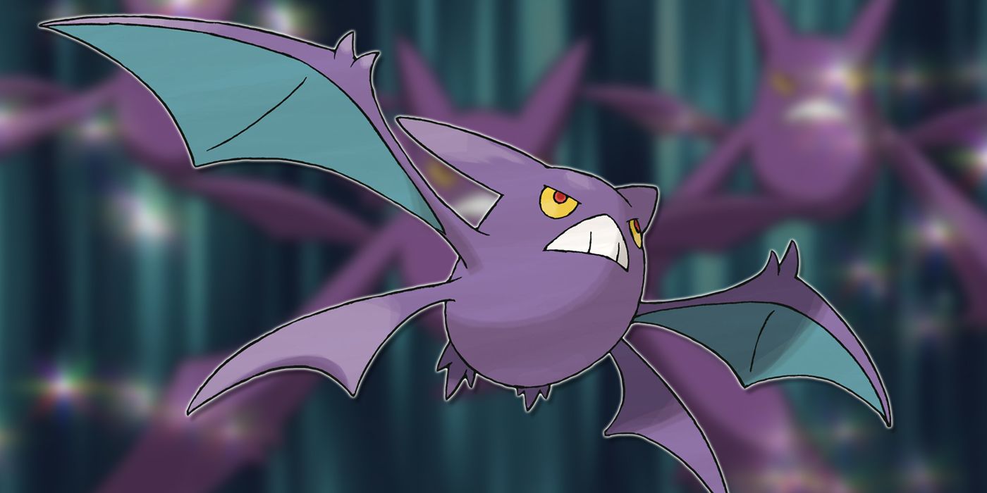 Crobat on a background of Crobat from the Pokemon anime