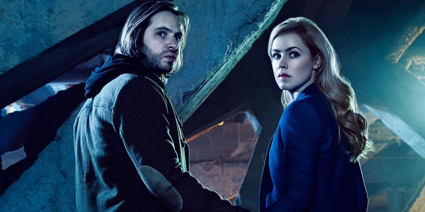 Aaron Stanford and Amanda Schull in 12 Monkeys