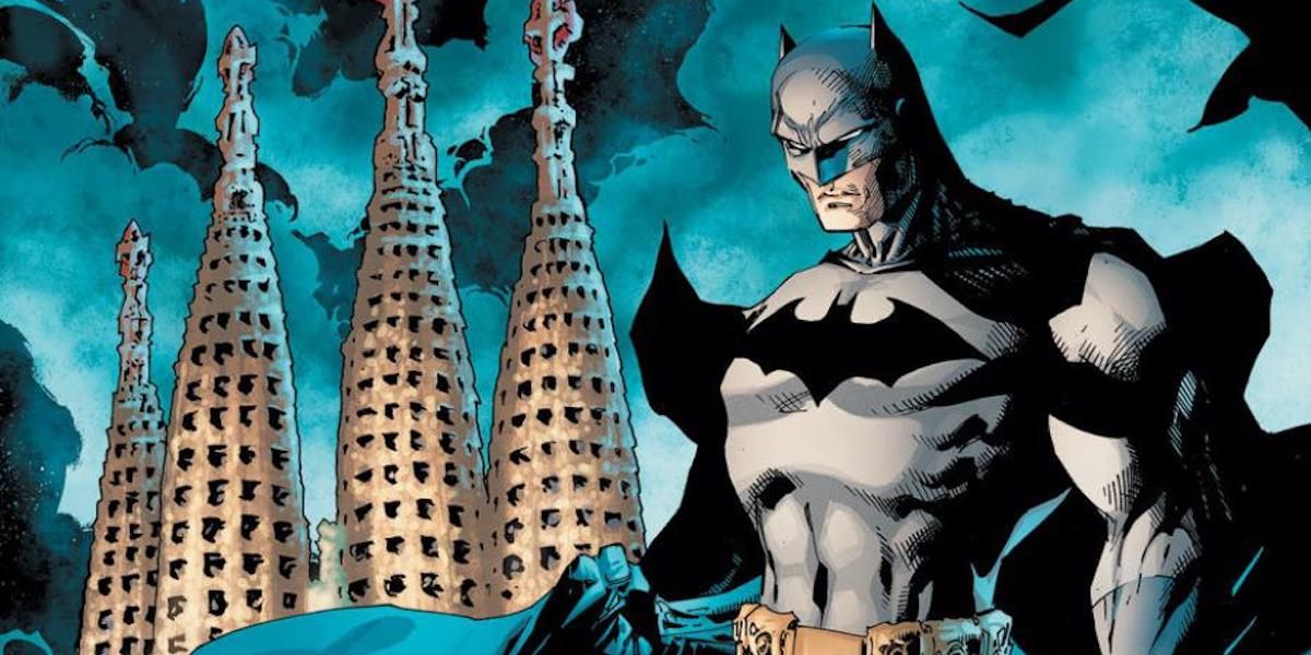 Batman overlooking Gotham by Jim Lee