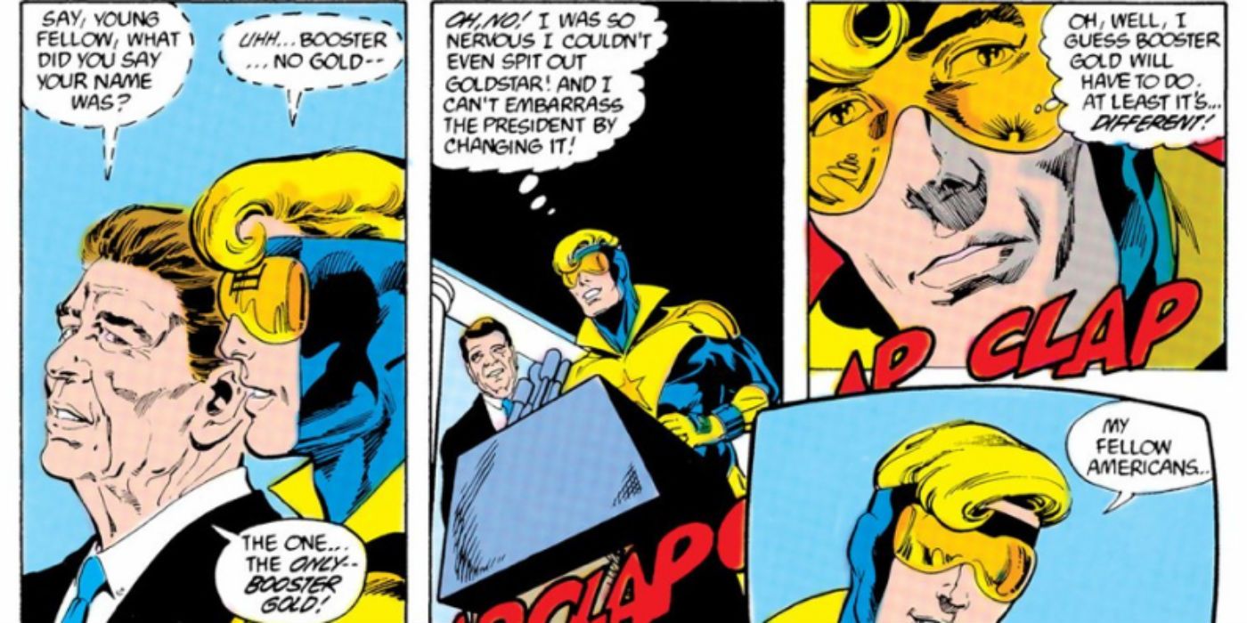 Booster Gold and Ronald Reagan