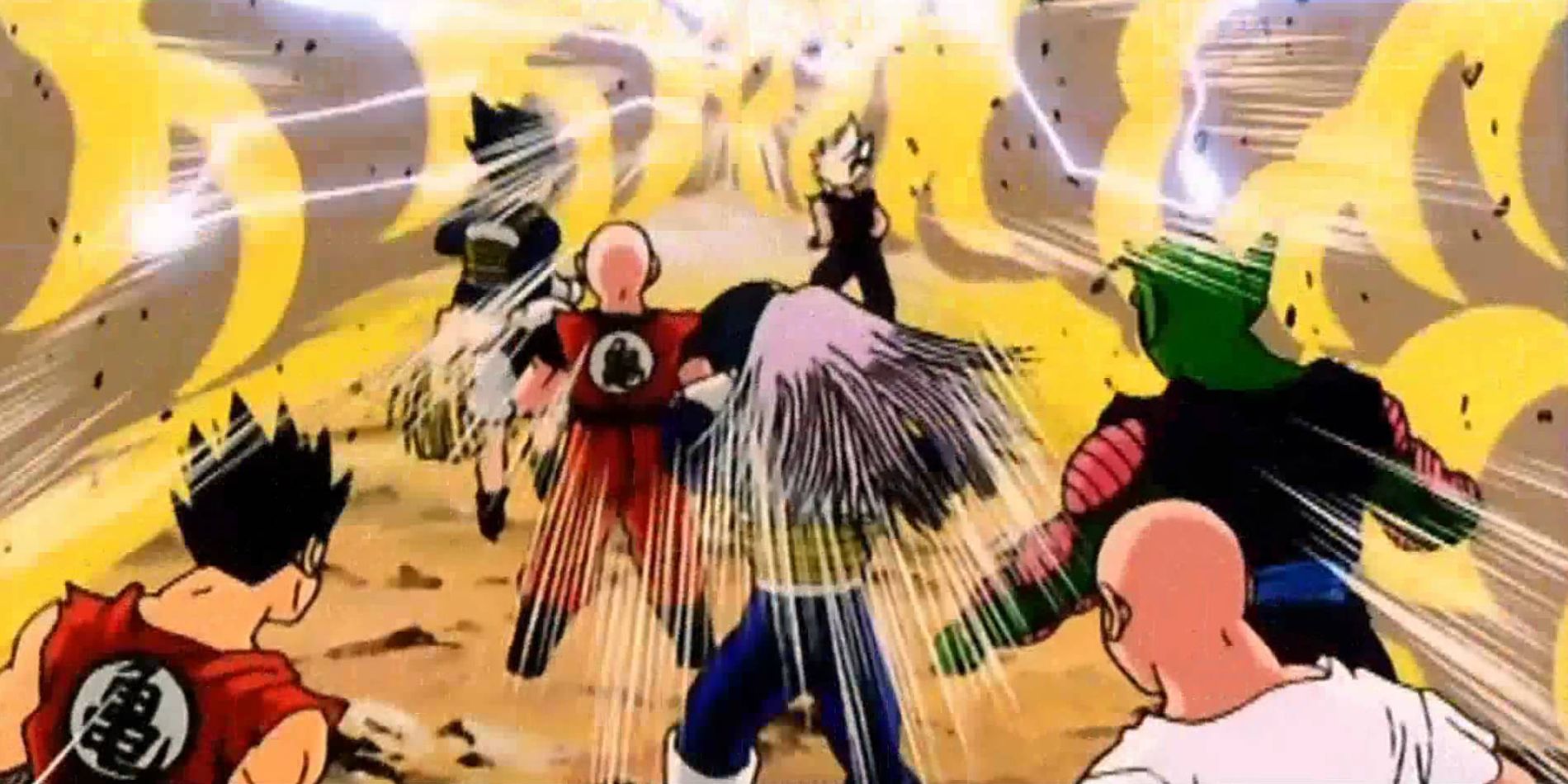Cell returns and is about to kill Trunks in Dragon Ball