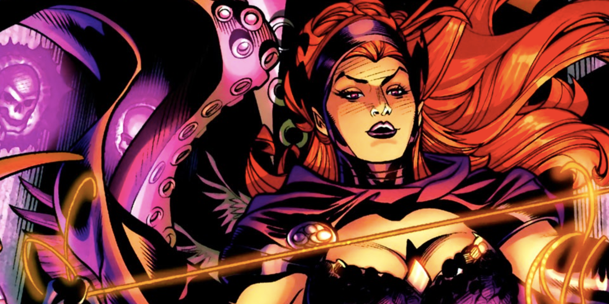Circe holding Wonder Woman's lasso of truth in DC comics