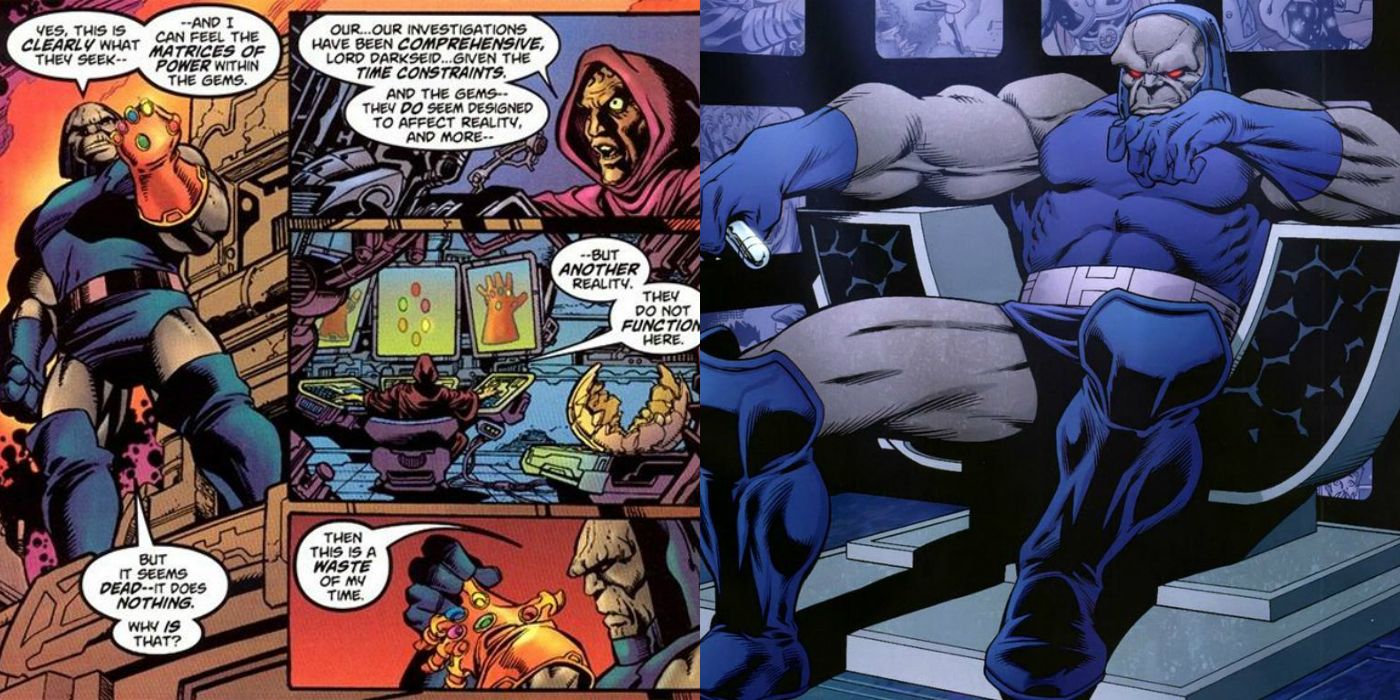 Darkseid with Infinity Gauntlet in DC Comics