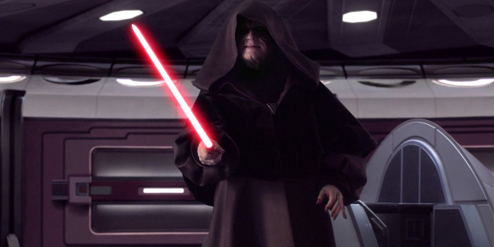 Darth Sidious Lightsaber em Star Wars