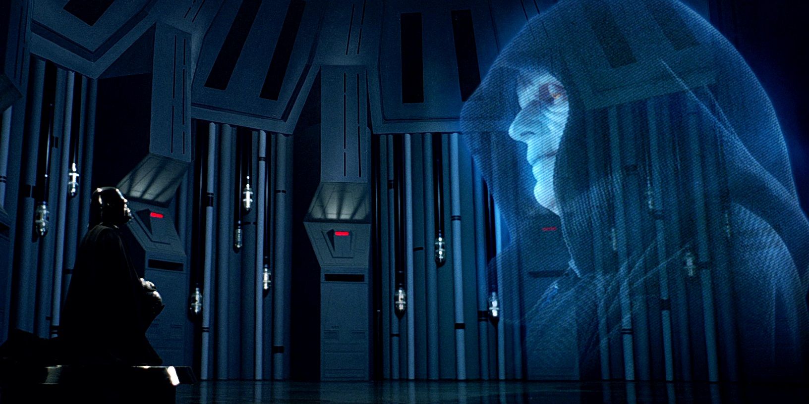 Darth Vader talks to the Emperor in Star Wars The Empire Strikes Back