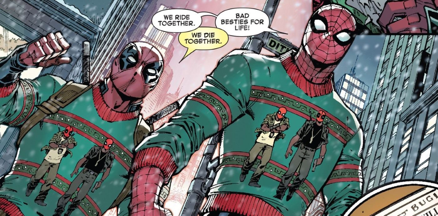 Deadpool Spiderman Christmas Sweaters