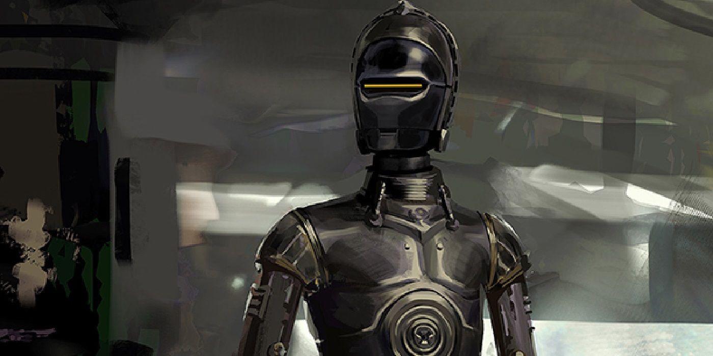 Early concept art of K-2SO from Rogue One A Star Wars Story