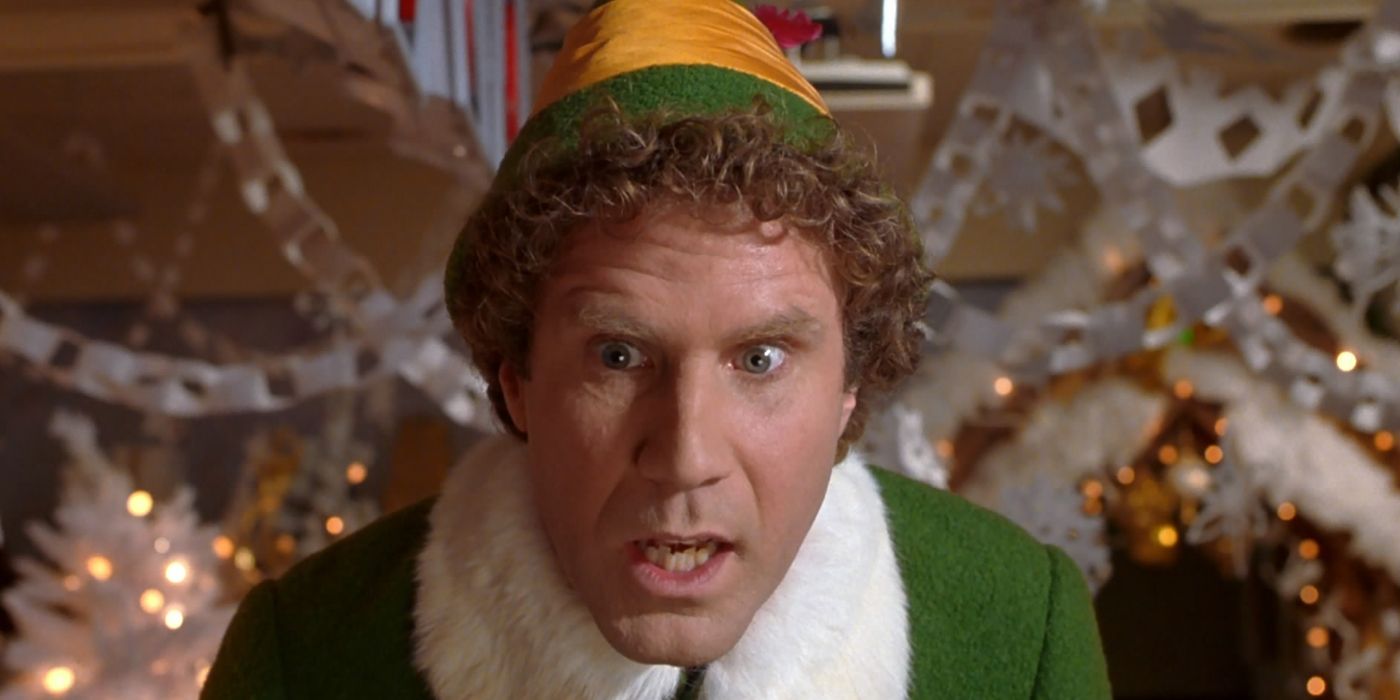 Will Ferrell looking surprised as Buddy in Elf