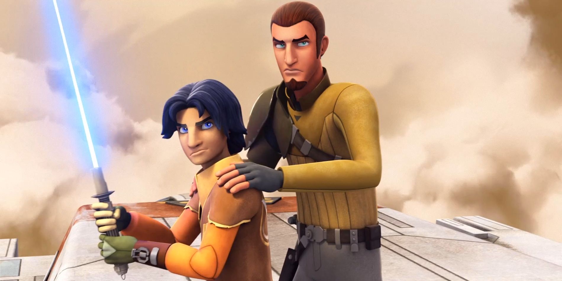 Ezra Bridger and Kanan in Star Wars Rebels