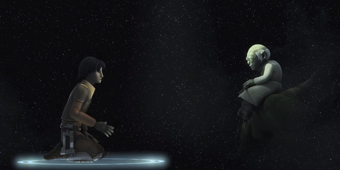 Ezra and Yoda speak on Star Wars Rebels