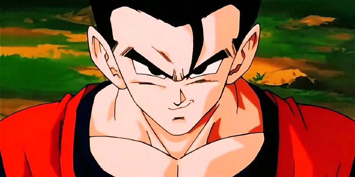 Gohan frowning in Dragon Ball