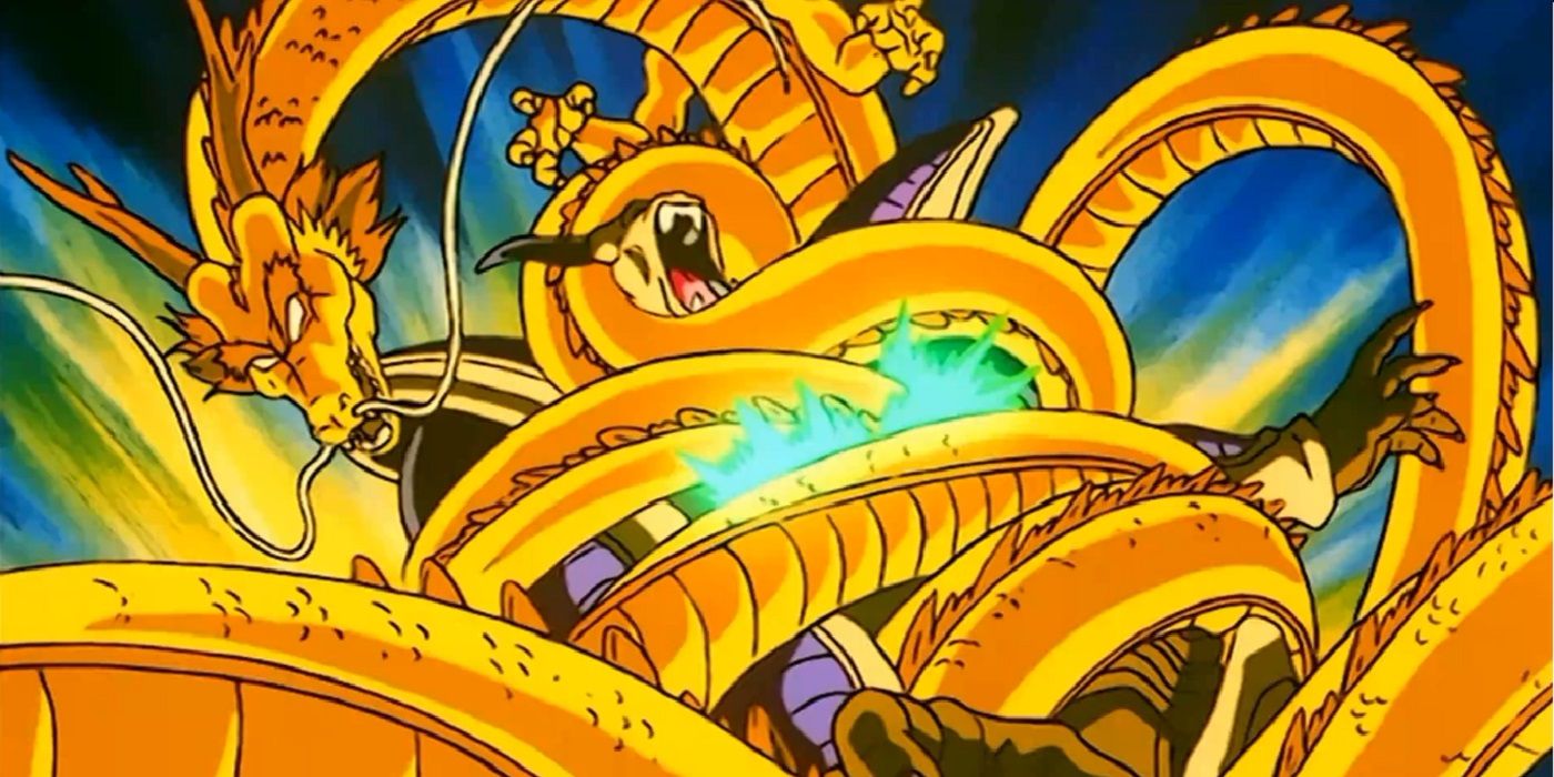 Goku's Dragon Fist against Omega Shenron in Dragon Ball GT