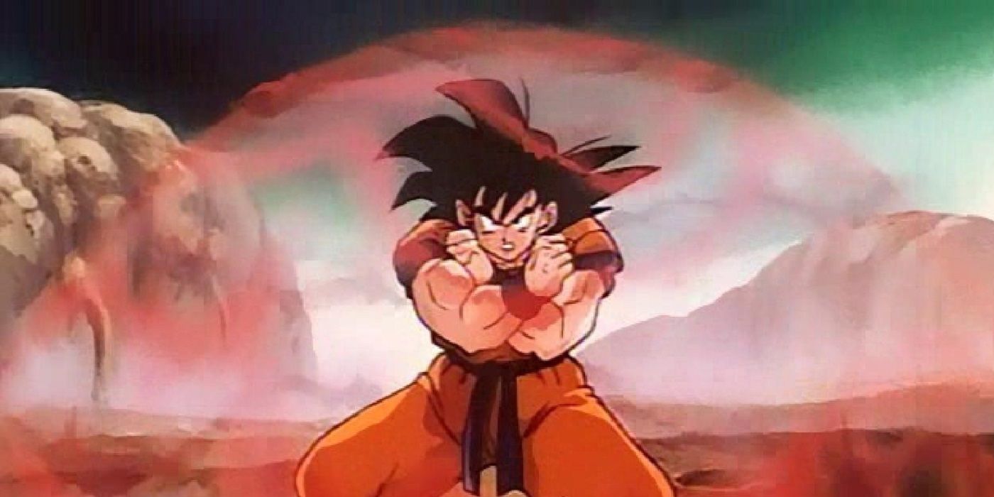 Goku Generates Energy Shield in Dragon Ball