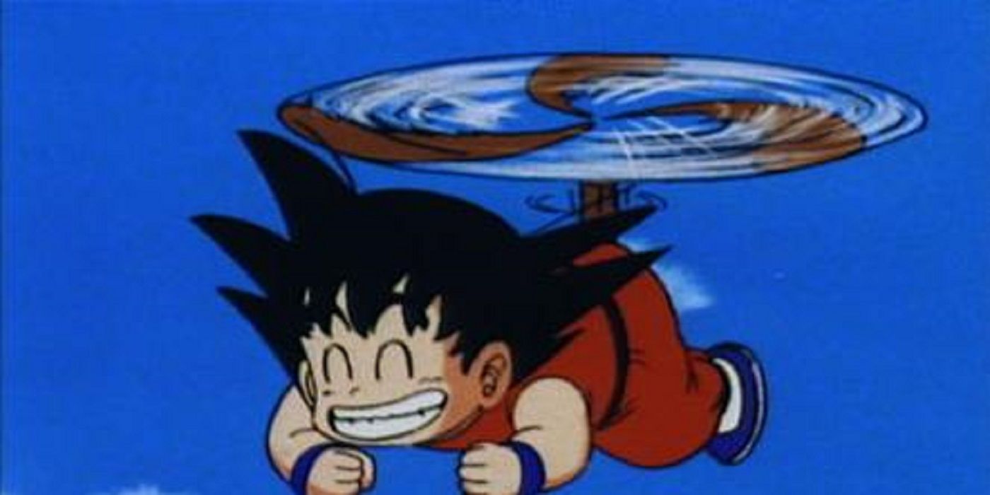 Goku flies Without Ki in Dragon Ball