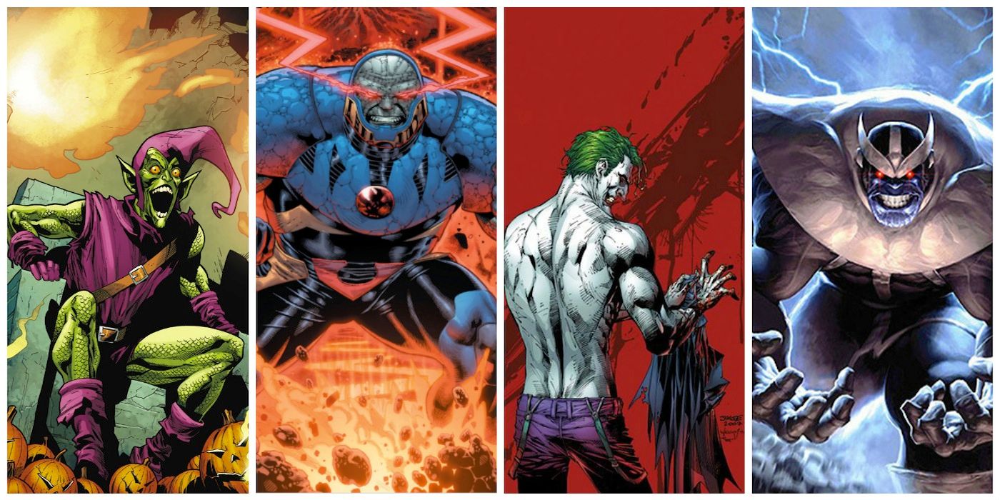 Green Goblin and Darkseid and Joker and Thanos