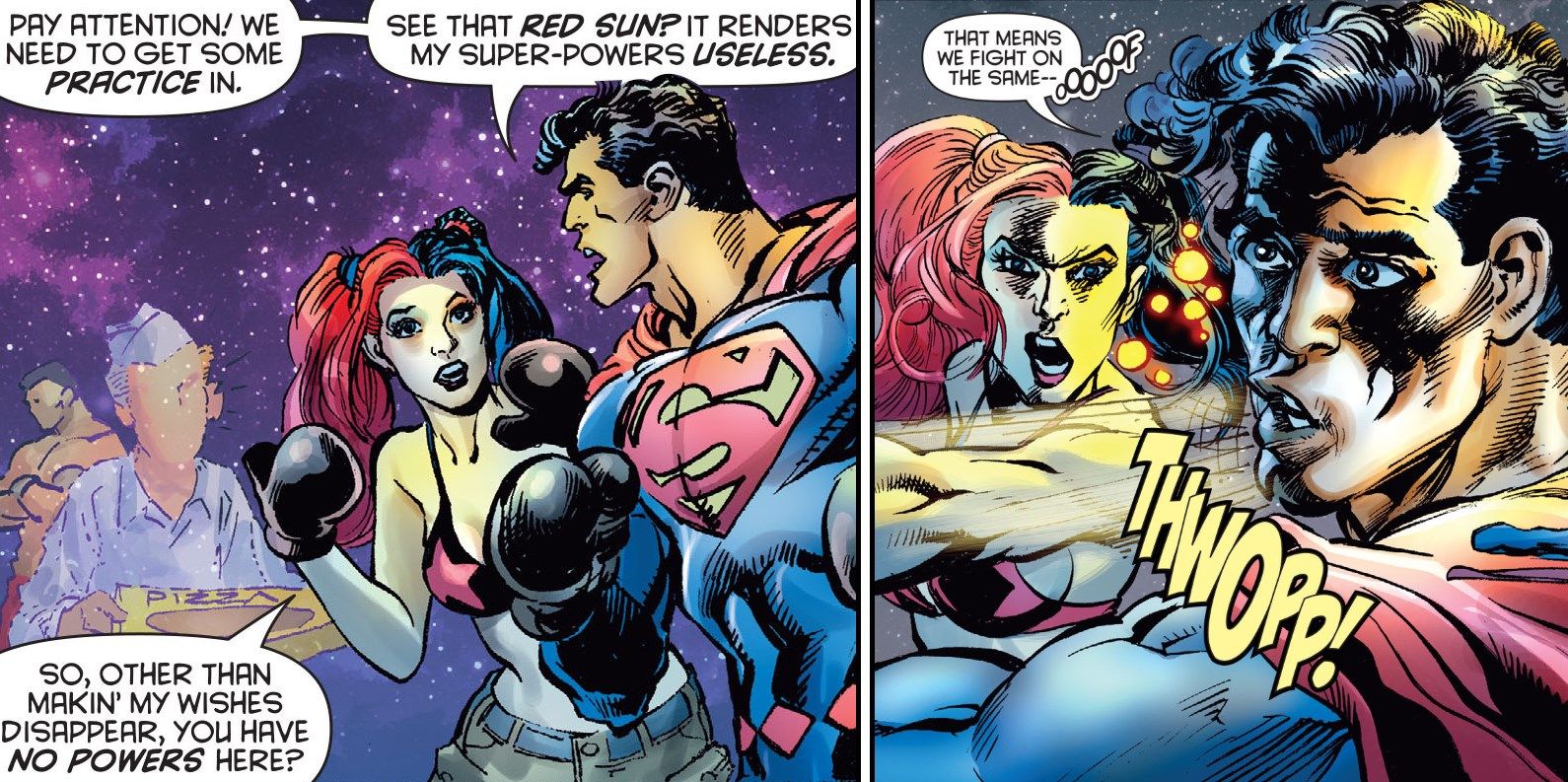 Harley Quinn Knocks Out Superman