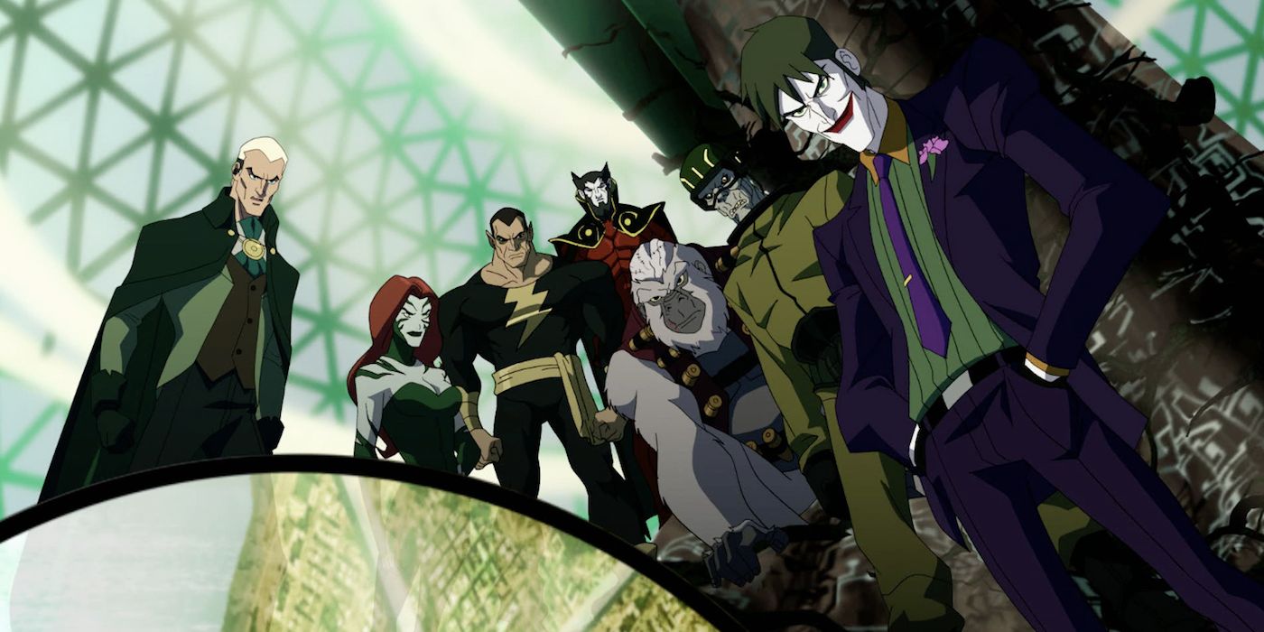 Injustice Society featuring Joker Black Adam Poison Ivy and Vertigo in Young Justice