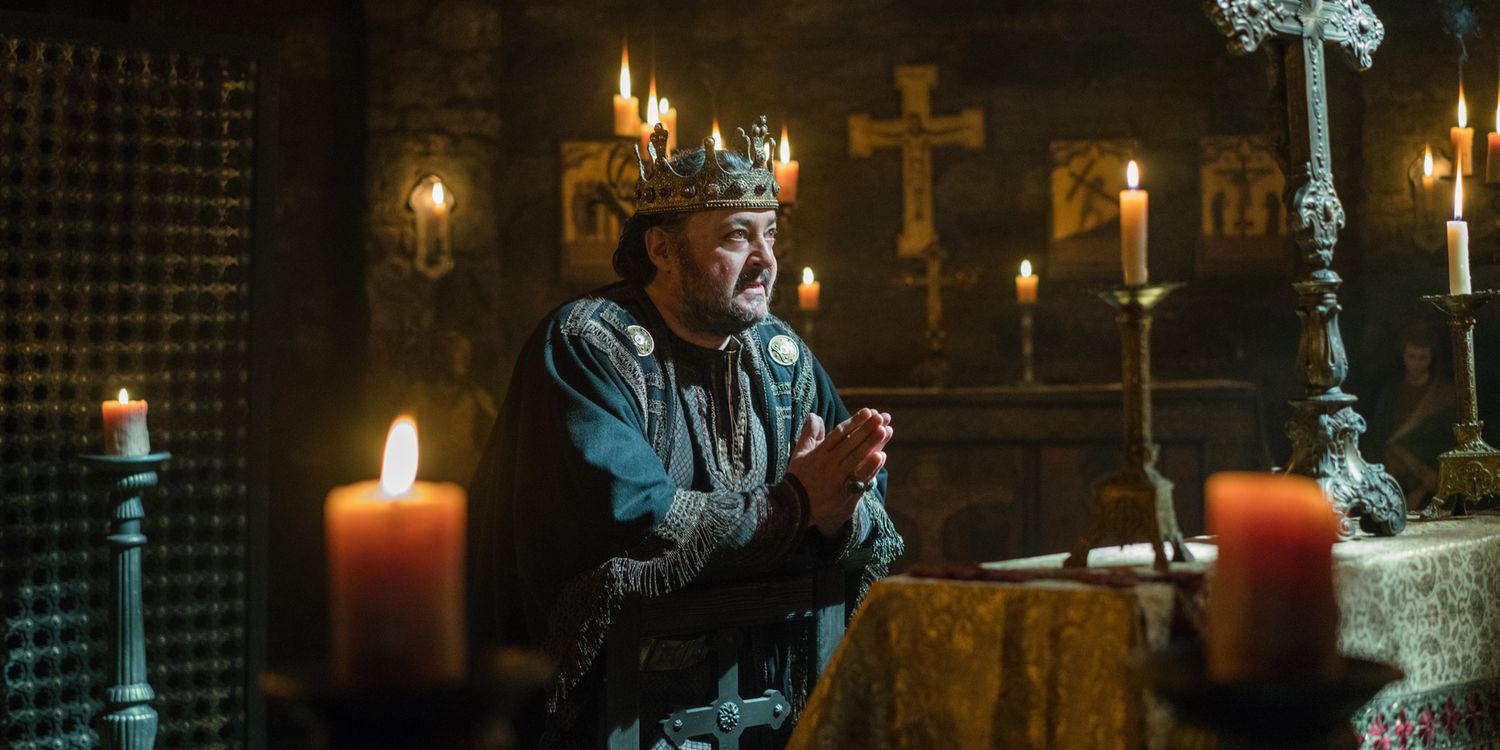 Ivan Kaye as King Aelle in Vikings Season 4