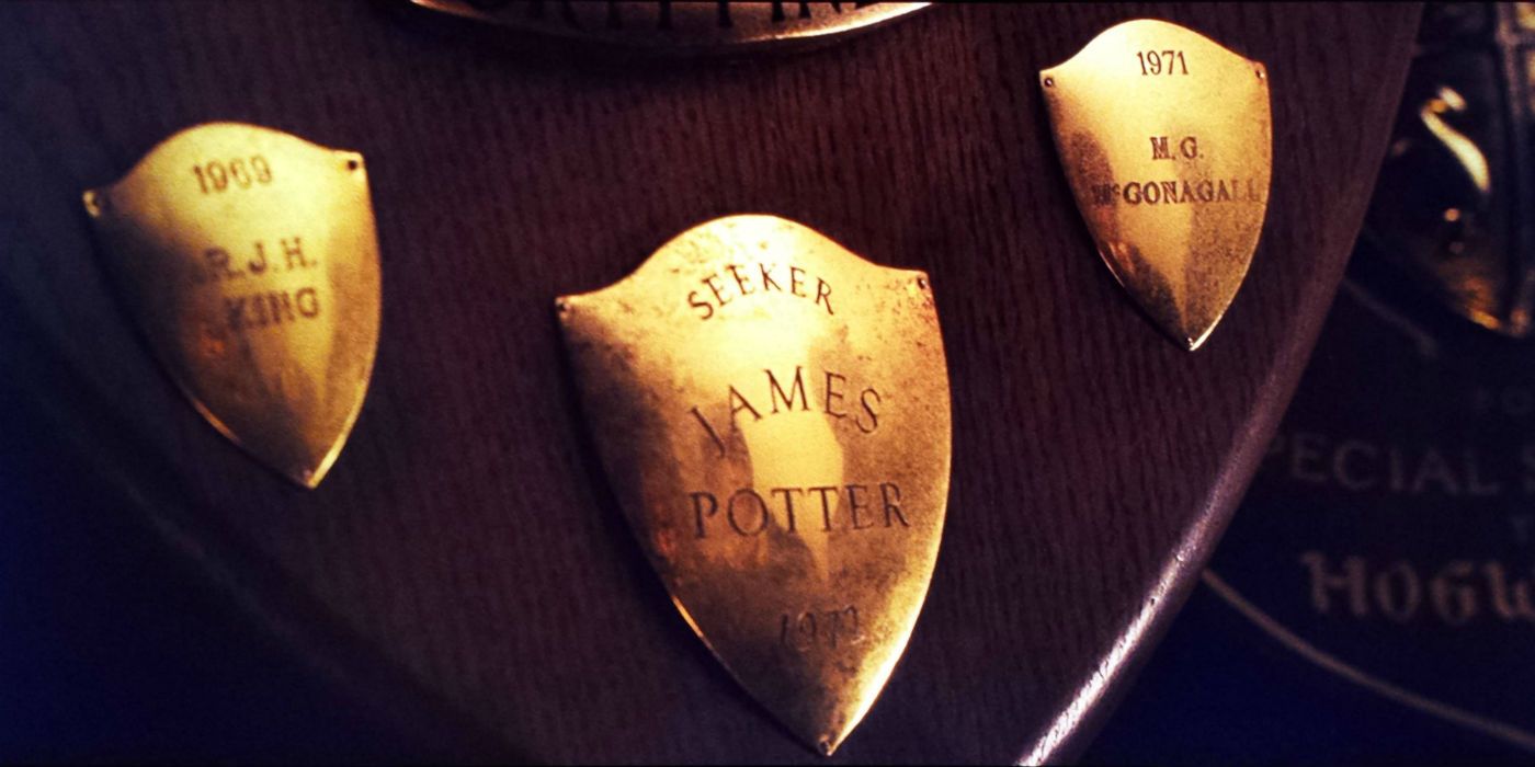James Potter Seeker Plaque in Harry Potter and the Sorcerer's Stone
