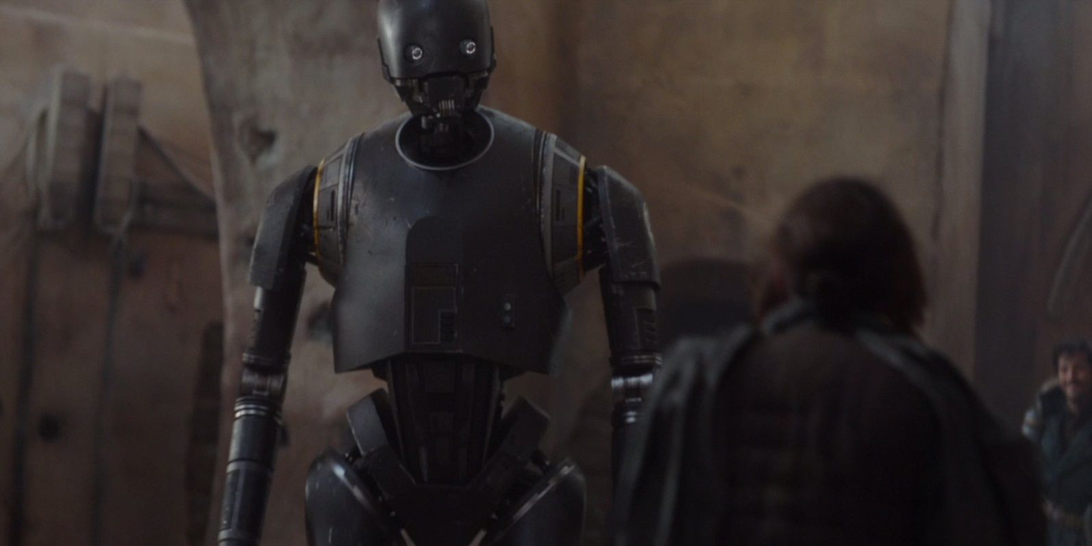 K-2SO and Jyn Erso in Rogue One A Star Wars Story
