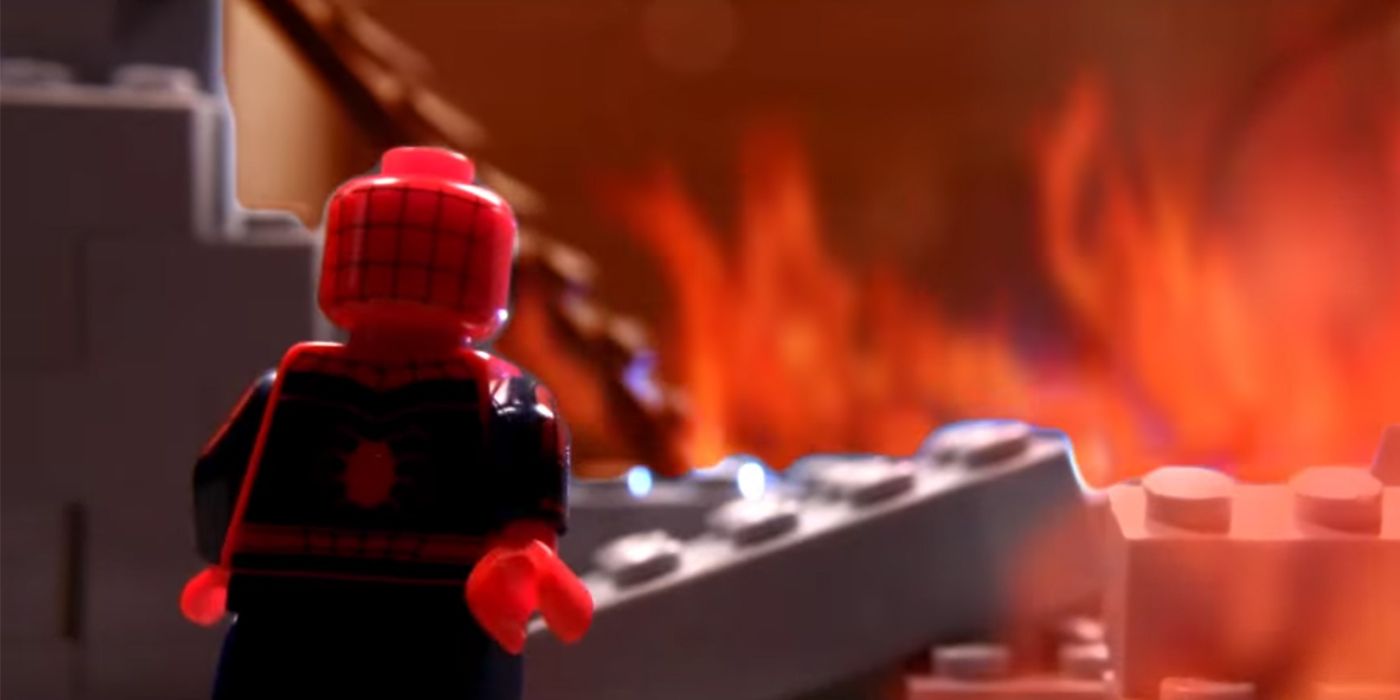 LEGO Spider-Man Homecoming trailer Peter Parker fire rescue Minifig